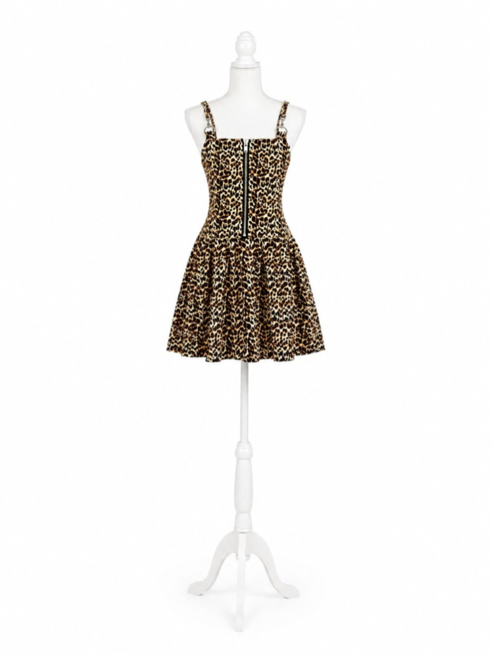 DollsKill Current Mood cheetah print overall dress rockabilly punk size medium